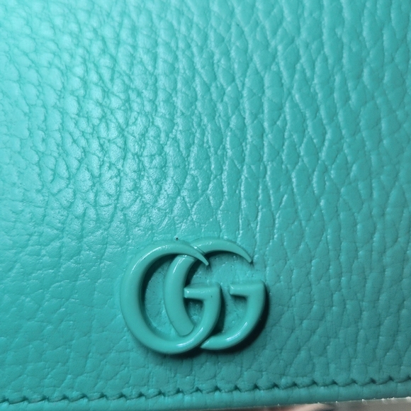 AUTHENTIC GUCCI CC TEAL SUMMER WALLET - Picture 10 of 10